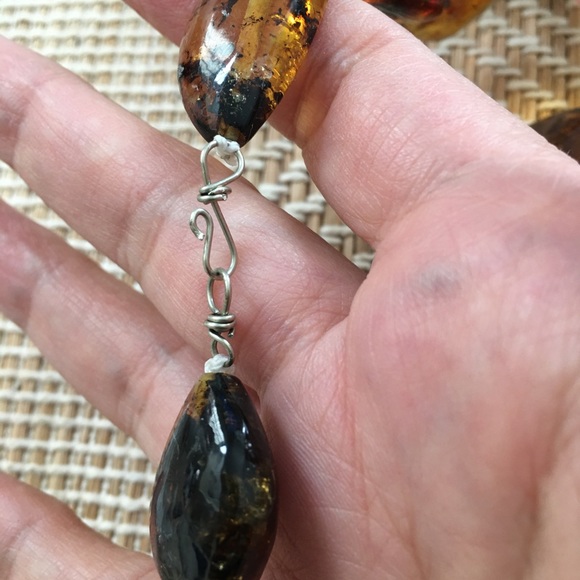 Natural Mexican amber chunky necklace - Picture 9 of 12
